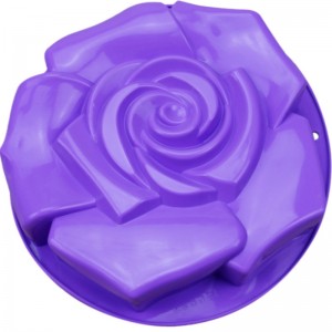 Forma de tort din silicon, o formă de tort de trandafir supradimensionată, cu o singură gaură, cu flori mari, cuptor, instrument de coacere